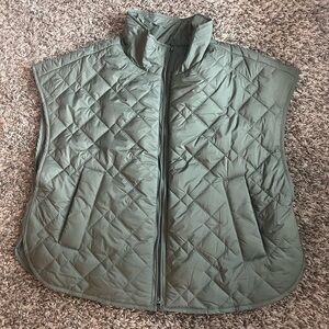 Current Air Army Green Quilted Puffer Vest Size Large